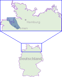 Kartendarstellung des Ausdehnungsbereiches vom Portal Tideweser Kartendarstellung des Ausdehnungsbereiches vom Portal Tideweser