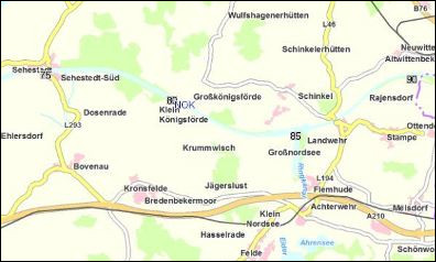Bild: Darstellung von Kilometermarken und Gewässernamen aus dem Verkehrsnetz Bundeswasserstraßen Bild: Darstellung von Kilometermarken und Gewässernamen aus dem Verkehrsnetz Bundeswasserstraßen