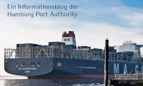 Das Bild zeigt einen Bildausschnitt vom Header der Internetseite Tideelbe.info der HPA (Hamburg Port Authority) Das Bild zeigt einen Bildausschnitt vom Header der Internetseite Tideelbe.info der HPA (Hamburg Port Authority)